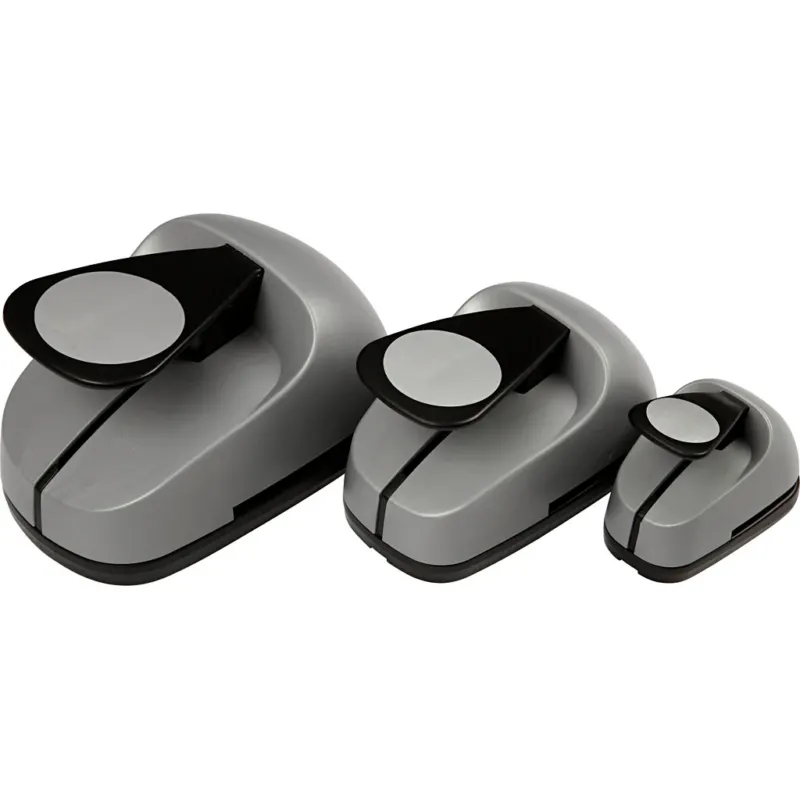Craft Punch Set, circle, size 25+49+75 mm