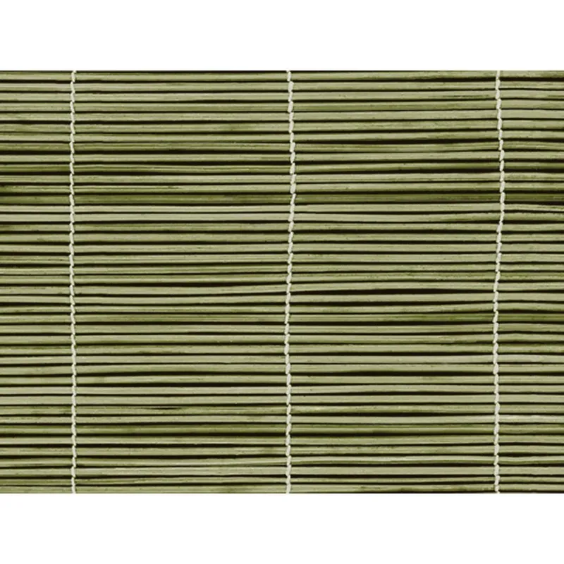 Die Nahaufnahme des grünen Bambus-Rollos mit dünnen Lamellen inspiriert die umweltfreundlichen Papier-Tischsets 30x40 cm aus Bambus der Duni GmbH - stilvoll, perfekt als Einweg-Tischsets; Packung mit 250 Stück.