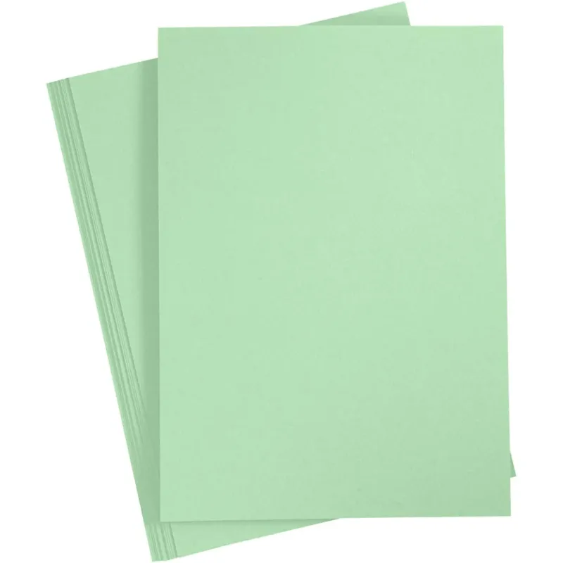 Card, A4, sheet 210x297 mm, 220 g, light green, 10 pc