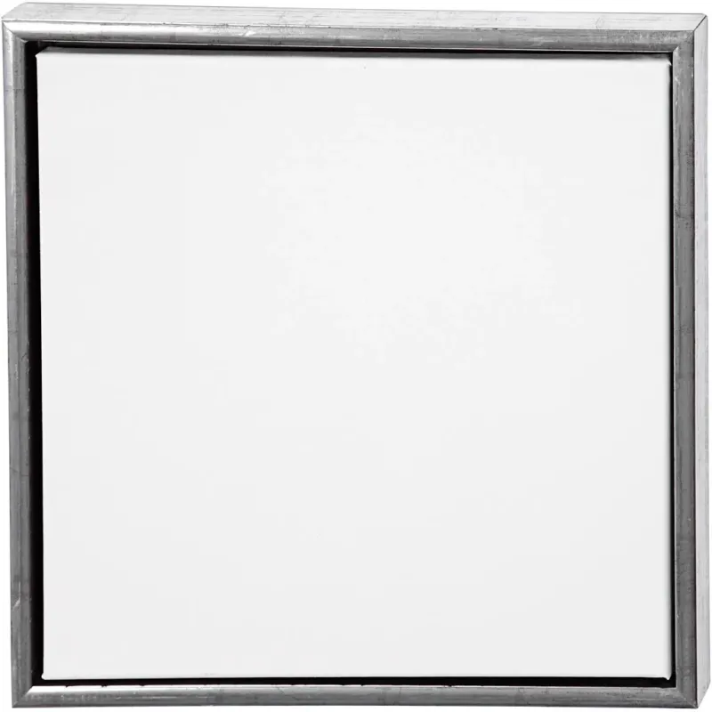 Canvas with Wooden Frame, size 40x40 cm, 360 g, antique silver, white