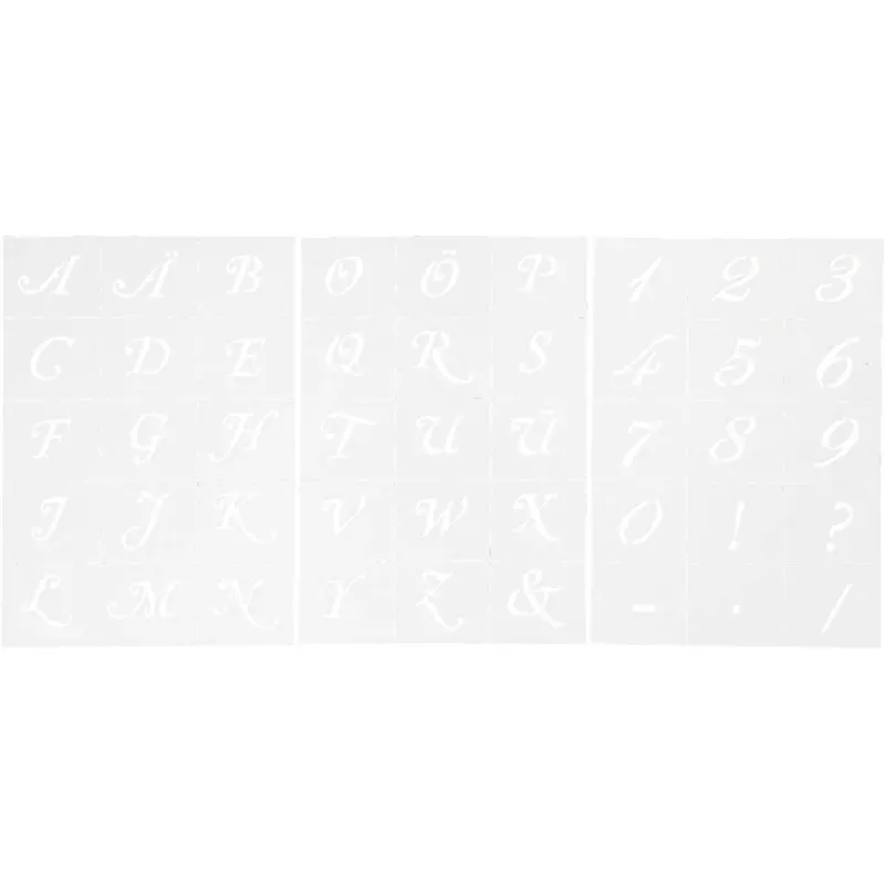 Shape Template, H: 20-30 mm, A5, sheet 148x210 mm, 3 sheet
