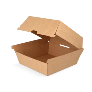 takeaware.nl Hamburgerbakjes Hamburgerbakje IP6 Groot golfkarton kraft BIO