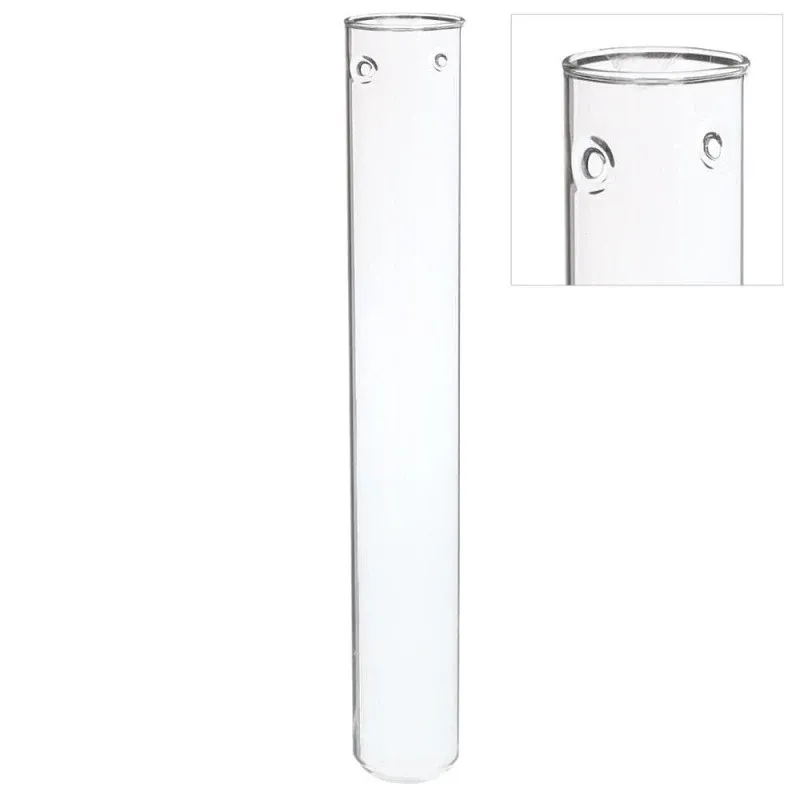 Test Tube Glass Ø3 h.28cm w. 2 Holes