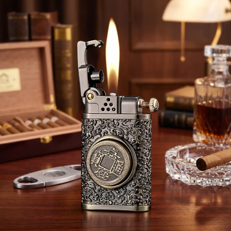 Dragon Wings Brass Kerosene Lighter - Image 0