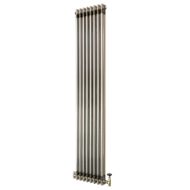 Klassischer 2-Säulen-Heizkörper mit TRV – 1800 x 380 mm - Rohmetall
