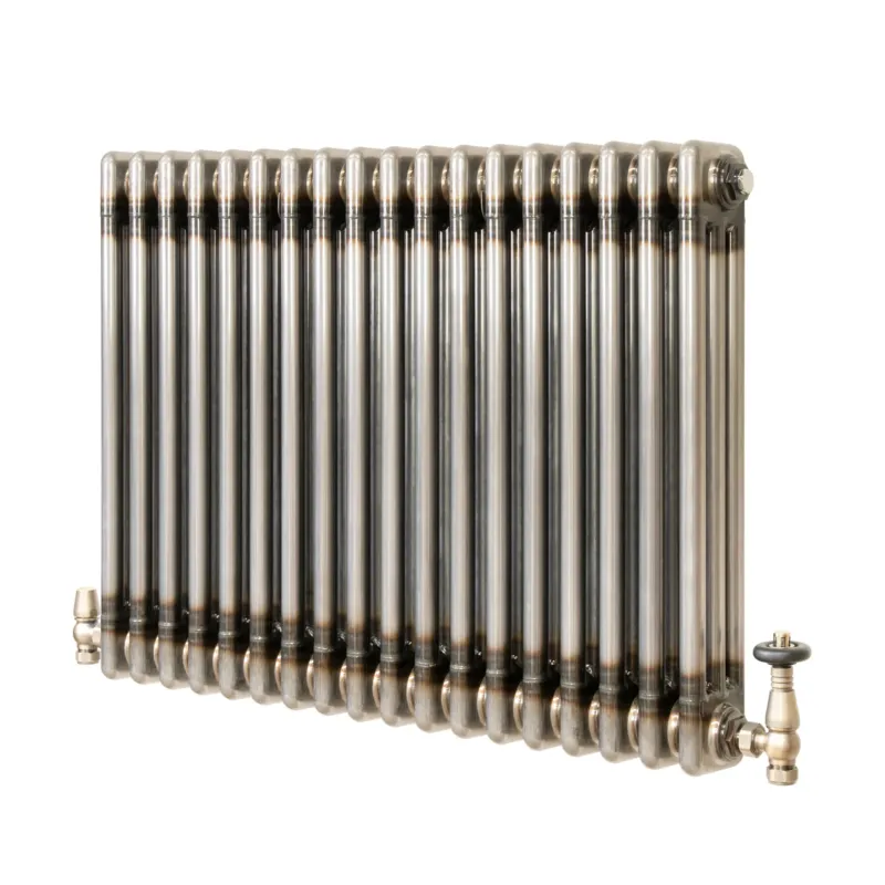 Klassischer 3-Säulen-Heizkörper mit TRV – 600 x 830 mm - Rohmetall