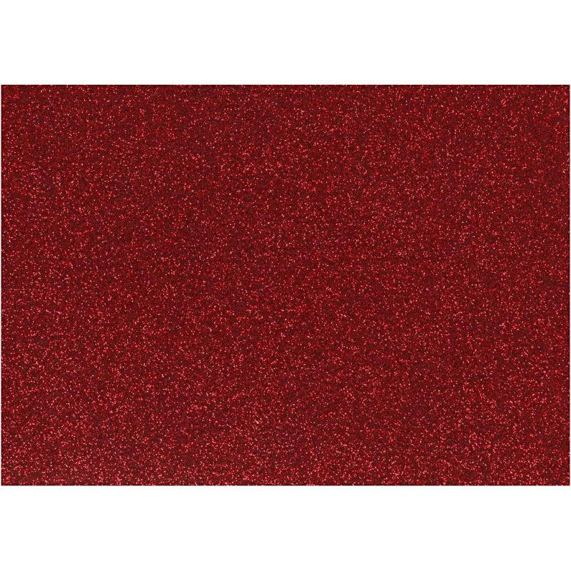 Iron On Foil, A5, sheet 148x210 mm, glitter, red, 1 sheet
