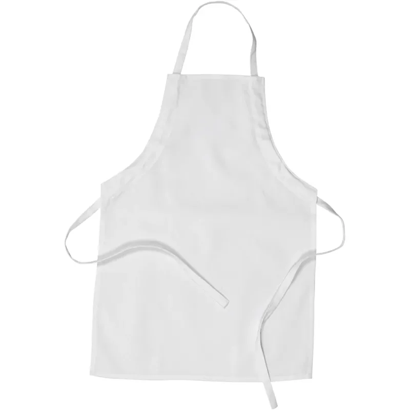 Apron, L: 61 cm, W: 43 cm, size 4-6 years, 210 g, white