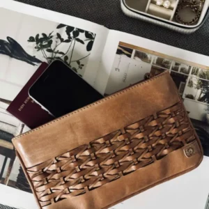 Clutch Lux Handgefertigt - Camel