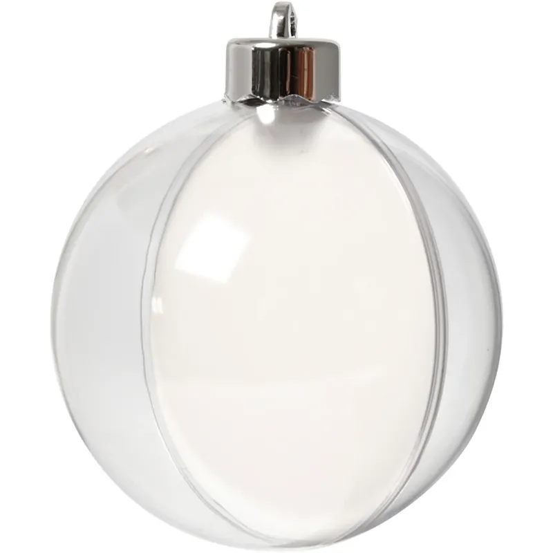 Baubles to Decorate, dia. 8 cm, transparent, 5 pc