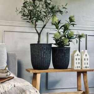 Kräutertöpfe im Beton-Look - Set mit 2 Stück