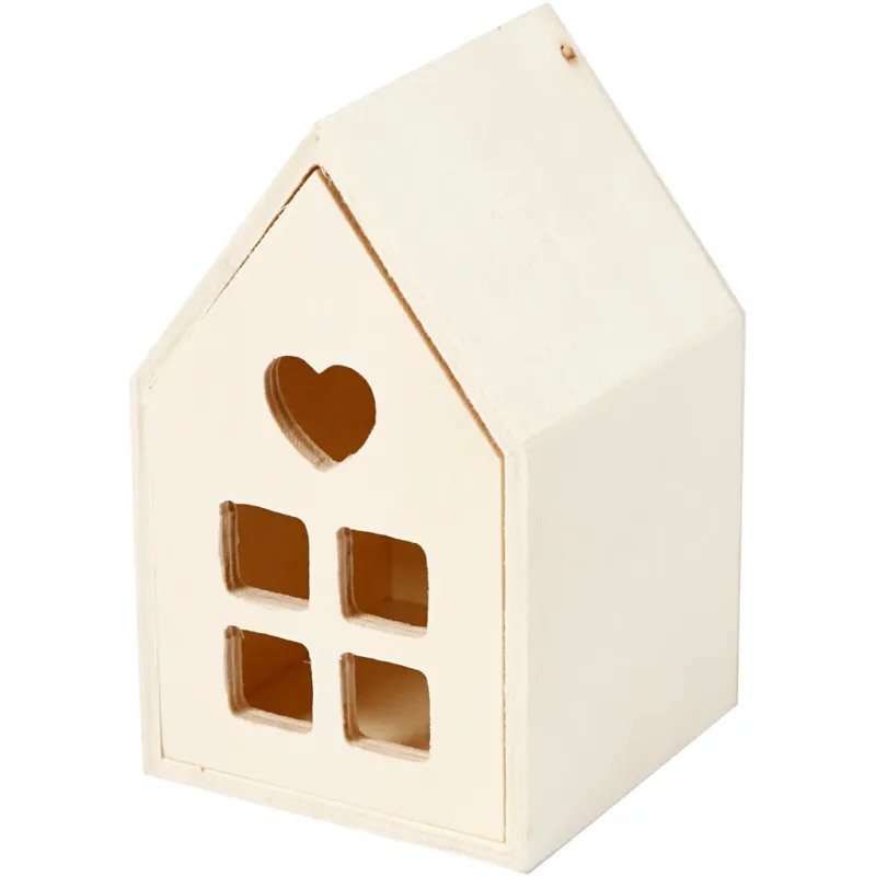 House with drawer, H: 10,8 cm, D. 6,8 cm, W: 6,8 cm