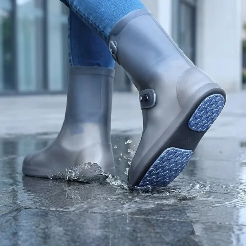 Dry Shield Reusable Non-Slip Silicone Waterproof Shoe Covers - Image 0