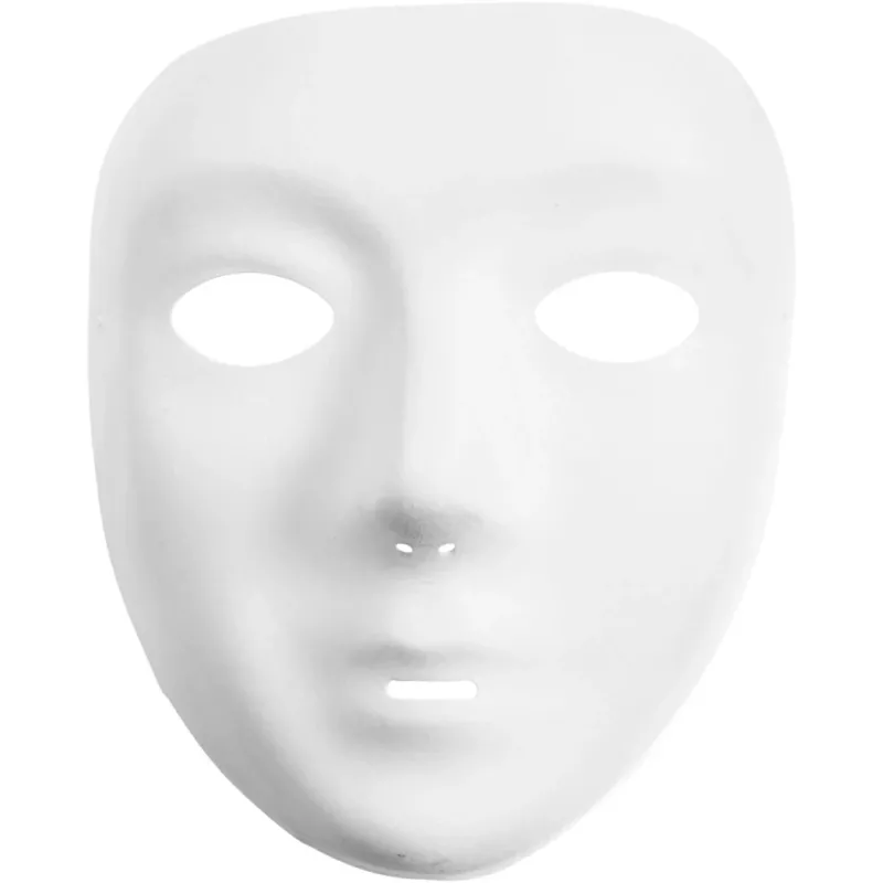 Full Face Masks, H: 17,5 cm, W: 14 cm, white