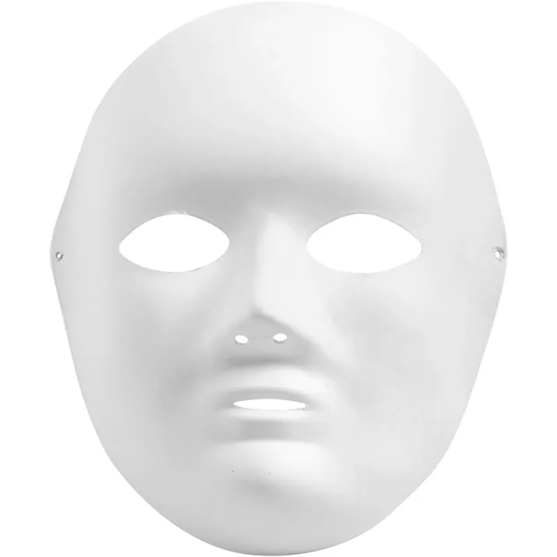 Full Face Mask, H: 22 cm, W: 17 cm, white