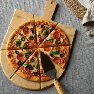 Pizza-Schneidebrett mit 2 Utensilien