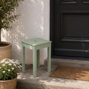 Hocker staubgrün - für innen / außen