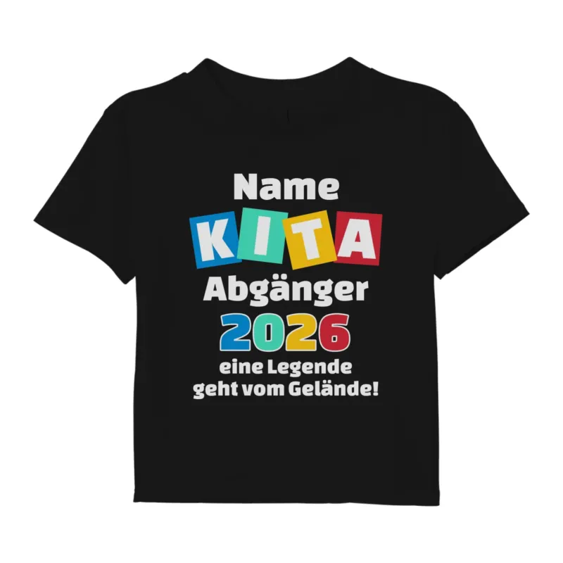 Bild: Personalisiertes Kinder T-Shirt - "Name" Kita Abgänger - Abschied Kindergarten - Schulkind.