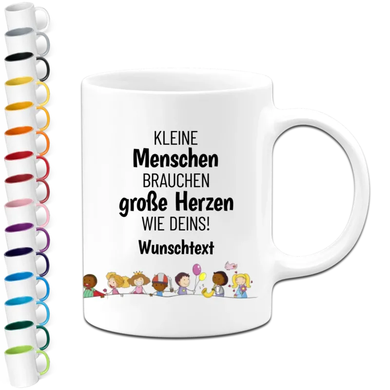 Personalisierte Tasse - Abschiedsgeschenk Kita - Danke mit Name und Wunschtext