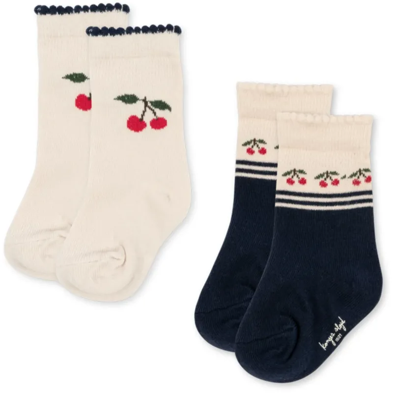 Konges Sløjd Cherry 2 Pack Jaquard Strumpor