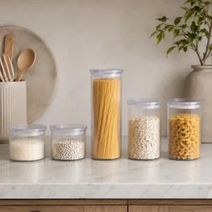 Vorratsgläser mit Rillen - Set mit 5 Stk