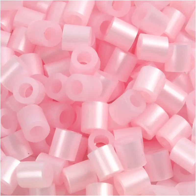 Fuse Beads, size 5x5 mm, hole size 2,5 mm, medium, rose mother-of-pearl (32259), 6000 pc