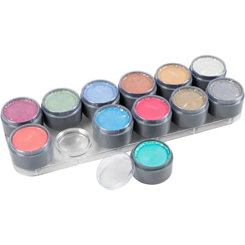 Water-based Face Paint Palette, mother of pearl colours, 12x15ml/ 1 pc