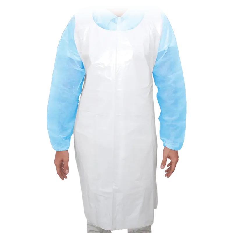 MaiMed-Apron Light PE, Schürze aus PE 75x120cm weiß, 100 St./Pack, geblockt, glatte Oberfläche | Packung (100 Stück)