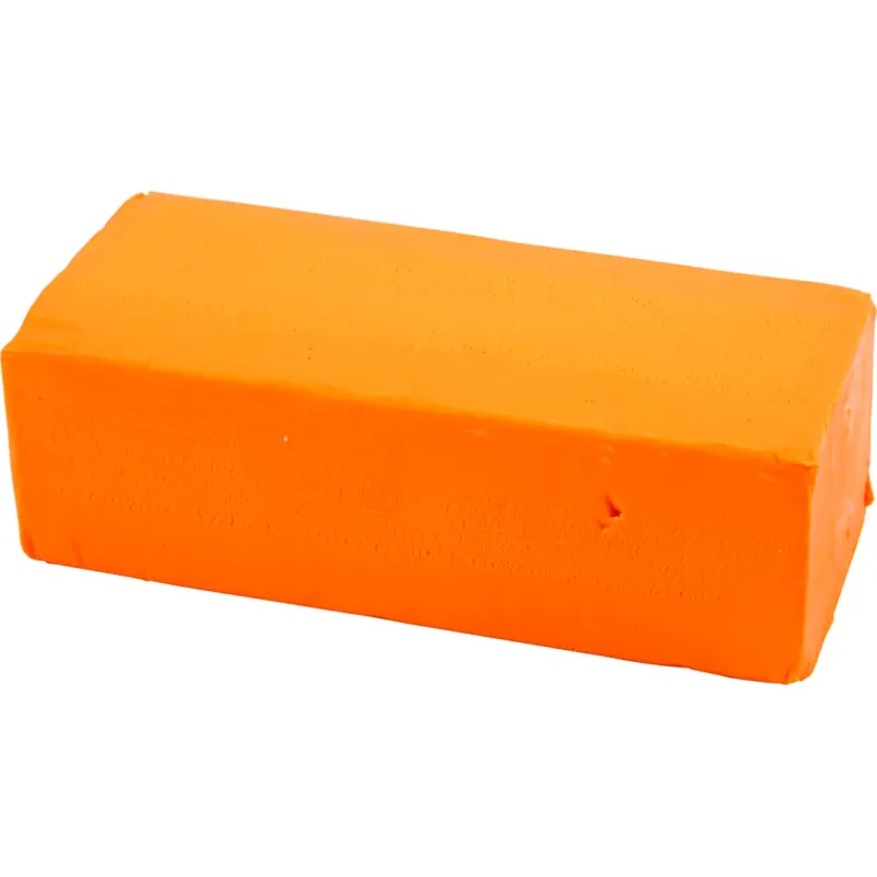 Modelling Clay, size 13x6x4 cm, neon orange, 500g