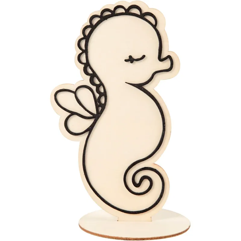 Decoration Figure, seahorse, H: 18 cm