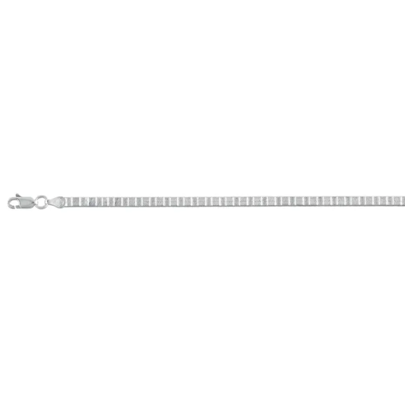 Italienische Herringbonekette, 925 Silber rhodiniert, ca. 45 cm+ 5 cm Extender, ca. 9,30g