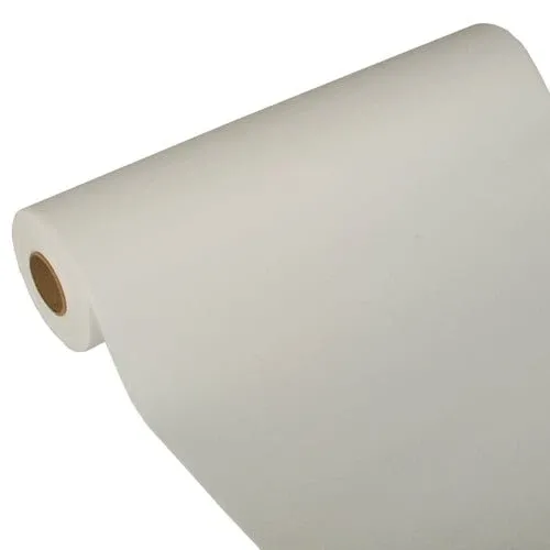 Ein teilweise abgerollter Tischläufer der PAPSTAR GmbH, Tissue „ROYAL Collection“ (24 m x 40 cm), ist schräg auf weißem Hintergrund abgebildet, so dass das Tissue-Material und die zentrale Pappröhre sichtbar sind.