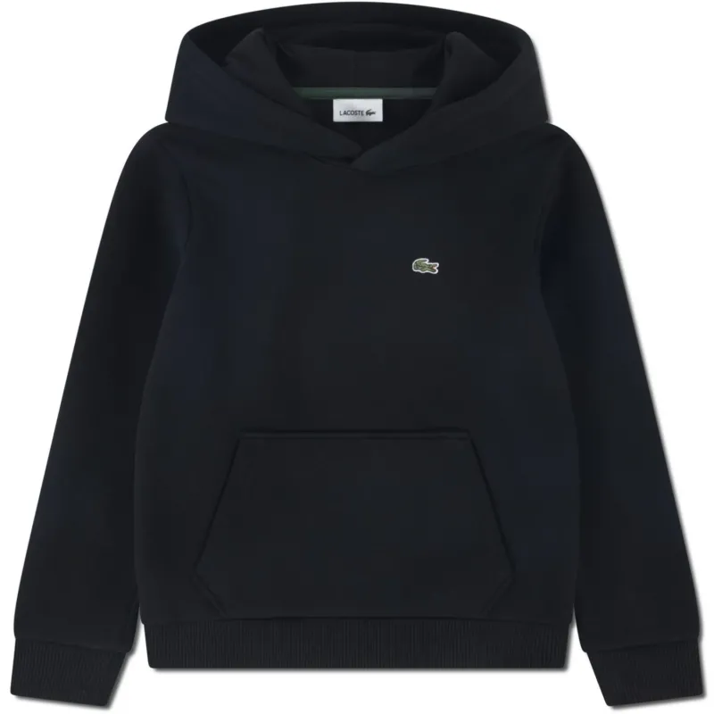 LACOSTE Noir Core Fleece Pullover Hoodi