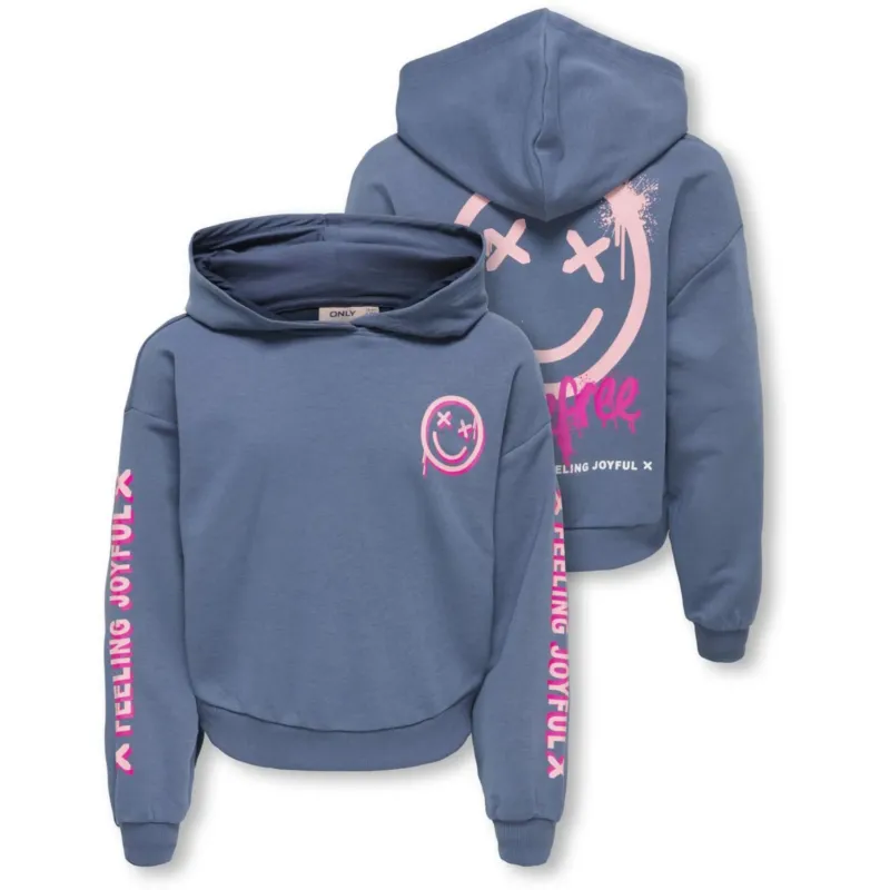 kids ONLY Vintage Indigo Carefree Kogsmile Life L/S Huva Ub Swt Noos