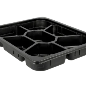 TakeAware.nl PP tray 1/2 Gastro 7-vaks Zwart 50mm