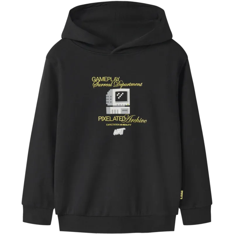 Name It Black Nkmlars Ls Nreg Sweat Wh Bru