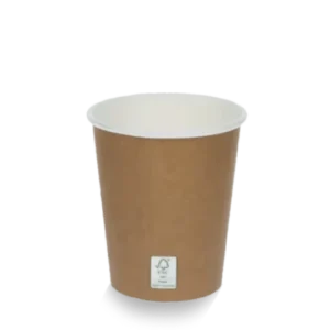 takeaware.nl Koffiebekers Kartonnen koffiebeker 230cc 8oz kraftlook