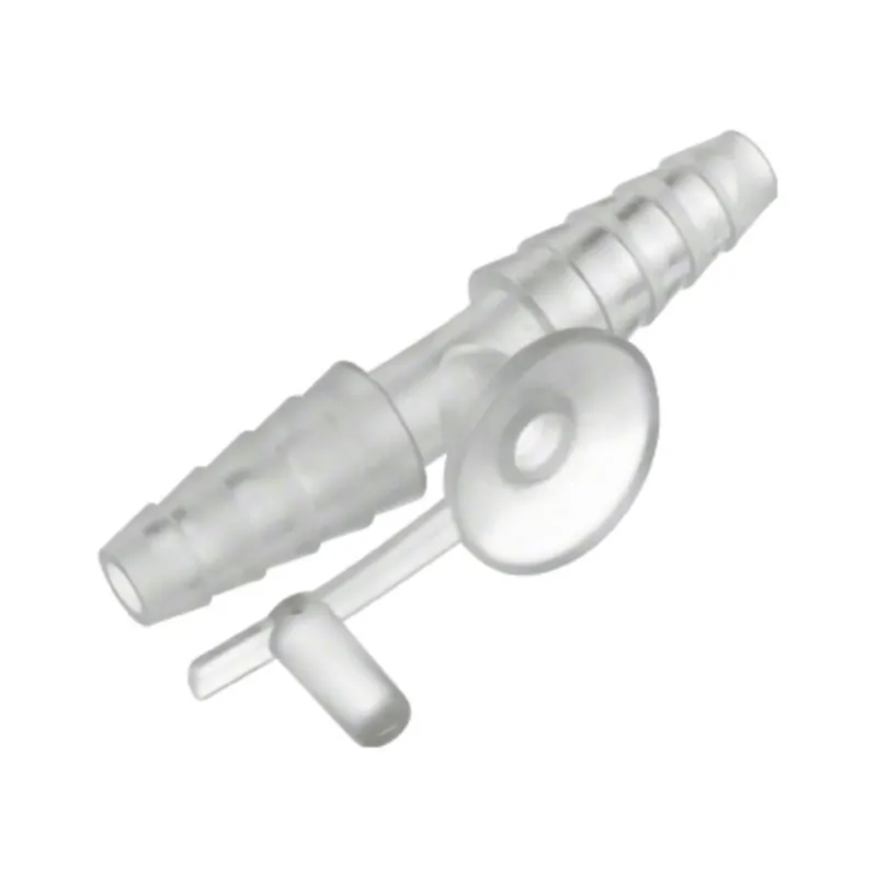 Der B. Braun Fingertip zum Absaugen (100 Stück) von B. Braun Deutschland GmbH & Co. KG ist ein transparenter Schlauchanschluss mit Widerhakenenden und einem Ventilgriff zur Fingerspitzenkontrolle – ideal für sterile, intermittierende Absaugen-Anwendungen.
