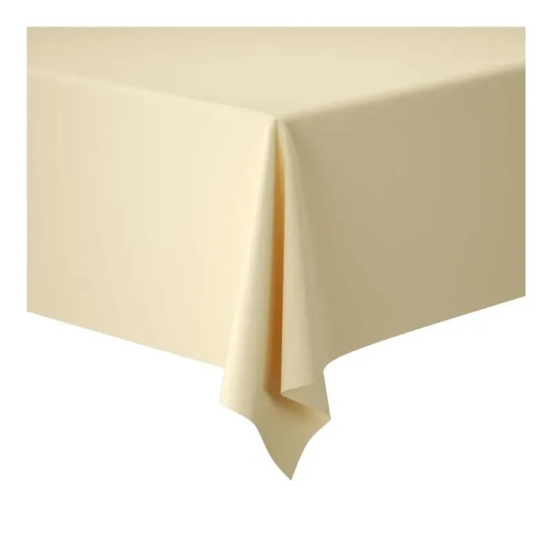 Die Duni Dunicel-Tischdeckenrollen (1,18 m x 10 m) von Duni GmbH sind perfekt für große Veranstaltungen: Die cremefarbene Tischdecke hängt gleichmäßig über Kanten und Ecken und lässt sich stilvoll mit Tischläufern kombinieren.