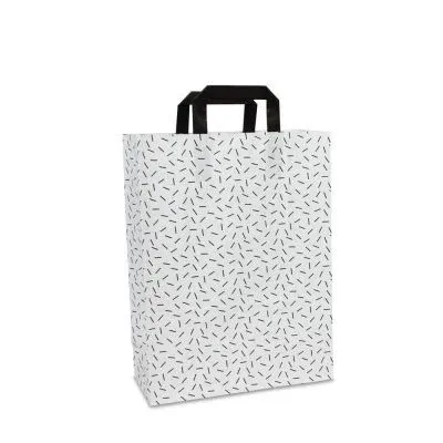Kraftpapiertaschen - Sprinkle 26+12x35 cm Weiß (250 Stück) [FP-DPL073]