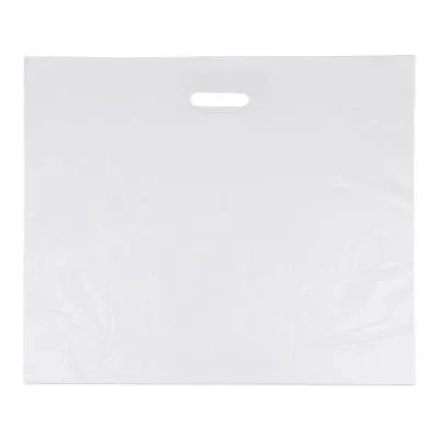 Plastic Carrier Bags 60x51+2x4cm White
