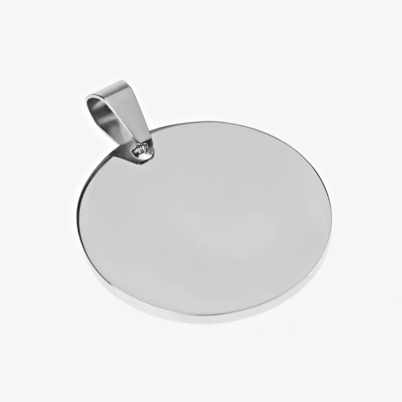 Edelstahlanhänger rund (2,5 cm)