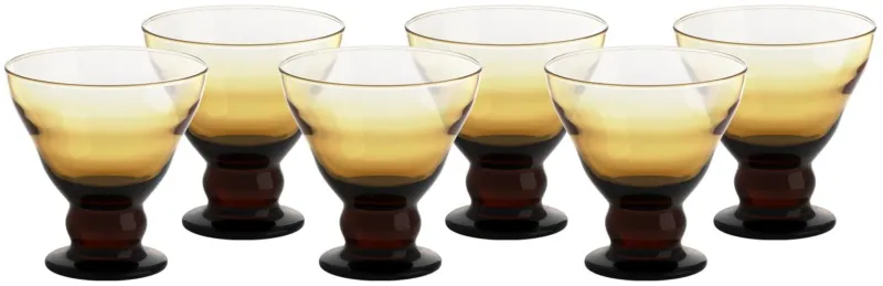 Eiscremeglas Antico 6er-Set Colori Vero12,5 cm orange