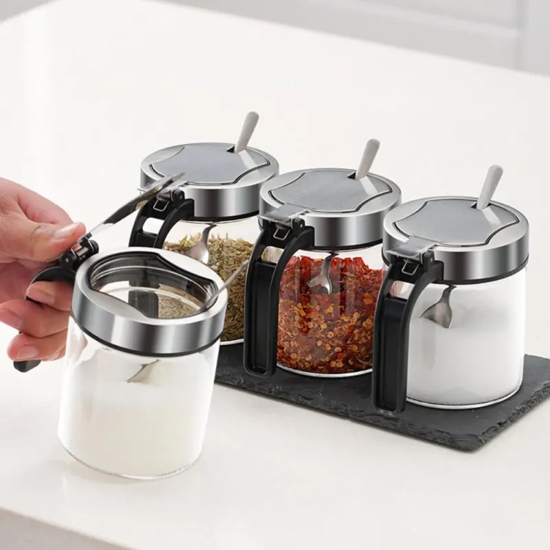 Moisture Proof Elegant Glass Seasoning Storage Jar - Image 0