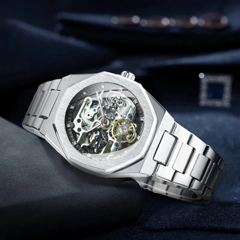 Royale Skeleton Mechanical Men Watch - Image 0
