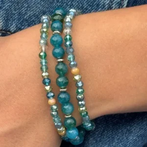 Armband Luna Sea Green – Set mit 3 Stück