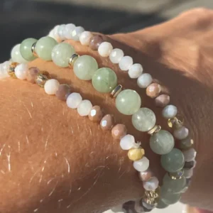 Armband Luna Jade Grün – Set mit 3 Stk.