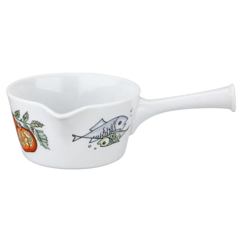 Buttersauciere Minitopf mit Stiel feuerfest