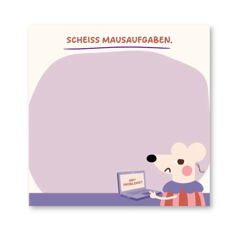 Kleiner Notizblock 'Scheiß Mausaufgaben'