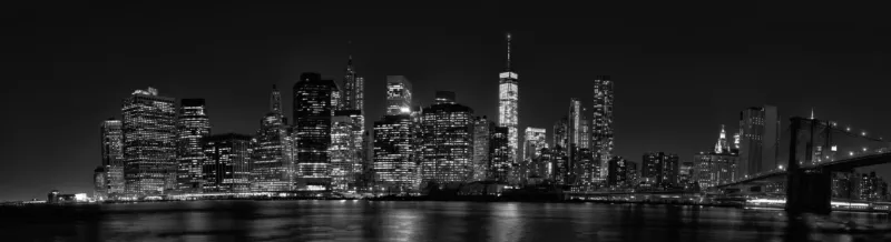 Küchenrückwand-Manhattan Skyline Schwarz-Weiß